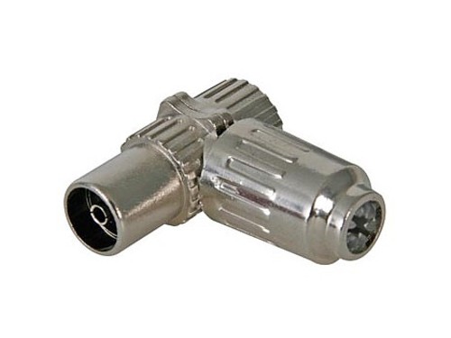 Conector Antena 9mm Hembra Metal Acodado