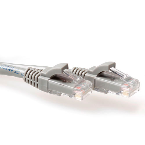 Latiguillo Cat6 UTP 0,25mts GRIS Cu