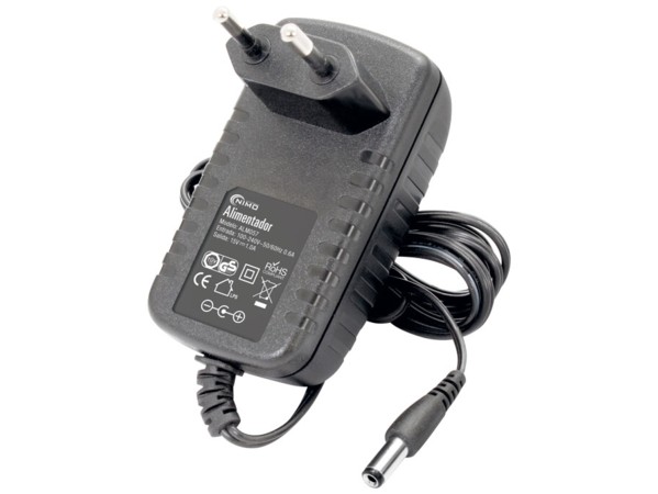 Alimentador 15Vdc/1Amp jack 5,5x2,1mm