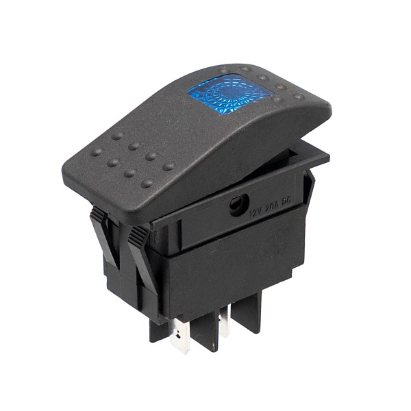 Interruptor para automóvil/embarcación 12V 20A, Azul