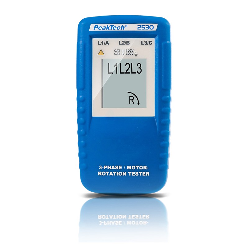 PeakTech® P2530 Indicador de secuencia de fase LCD