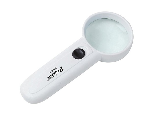 Lupa x3.5 aumentos y luz LED MA-021