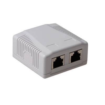 FA7004 Roseta superficie Cat6A apantallada 2 puertos