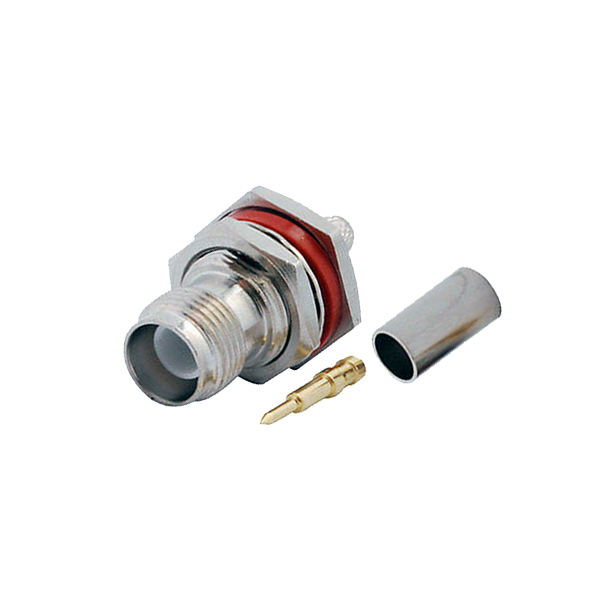 Conector TNC Hembra R/P Panel RG58 Crimpar