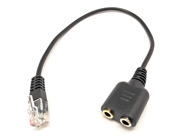 Cable adaptador RJ9 a 2xJack 3,5