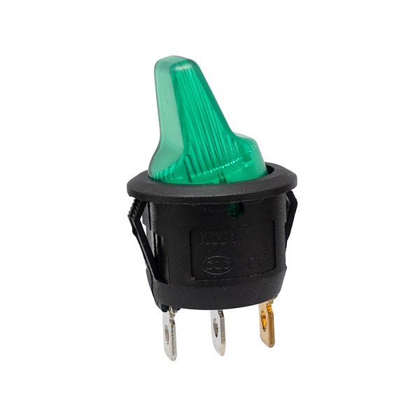 Interruptor balancin Verde luminoso 250V/6A