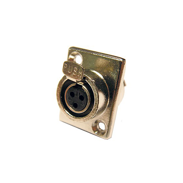 Conector mini/XLR3 Hembra Chasis