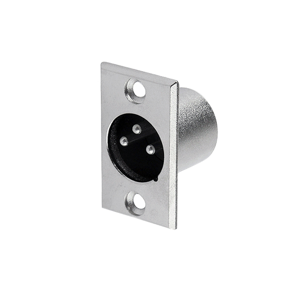 Conector XLR3 Macho Chasis