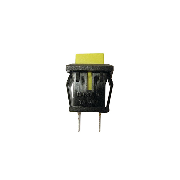 PULSADOR OFF-(ON) AMARILLO Cuadrado