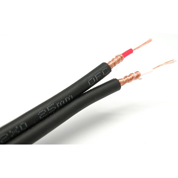 Cable de audio paralelo 2x0,25mm2 Cu OFC Negro (100mts)