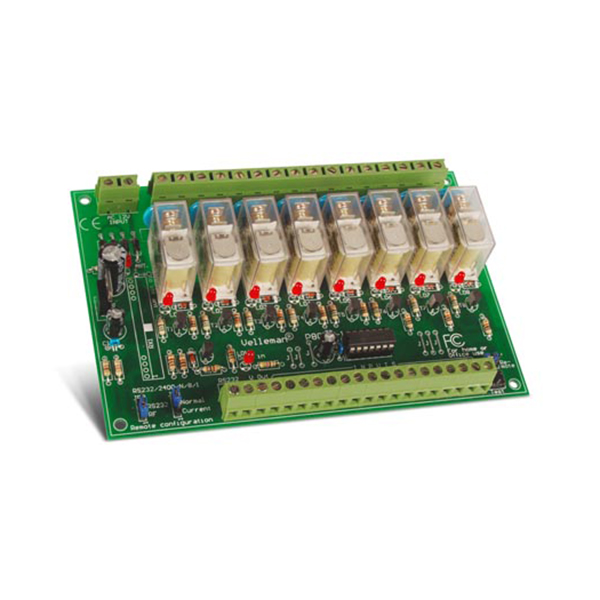 WSRC8056 PLACA DE RELES DE 8 CANALES CONTROLADA A DISTANCIA (Requiere montaje)