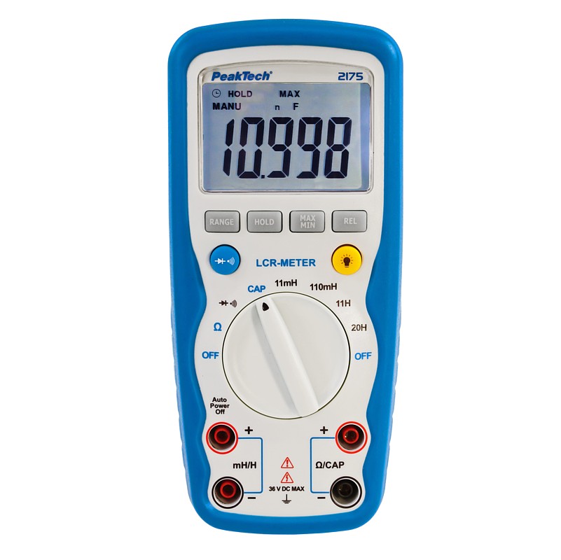 PeakTech® P2175 Medidor LCR, 11000 cuentas, 20H, 110 mF, 20M