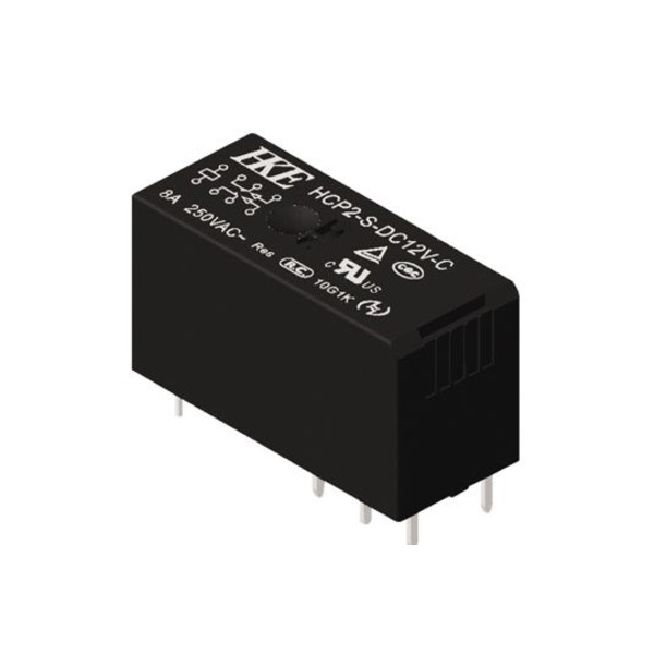 TRC3D-12VDC-S-2Z Rele 12Vdc 2CC 8Amp Perfil Bajo
