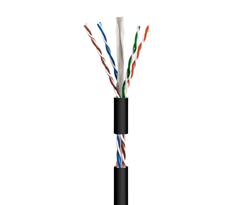 Cable FTP Cat6 CCA rigido 100mts exterior negro