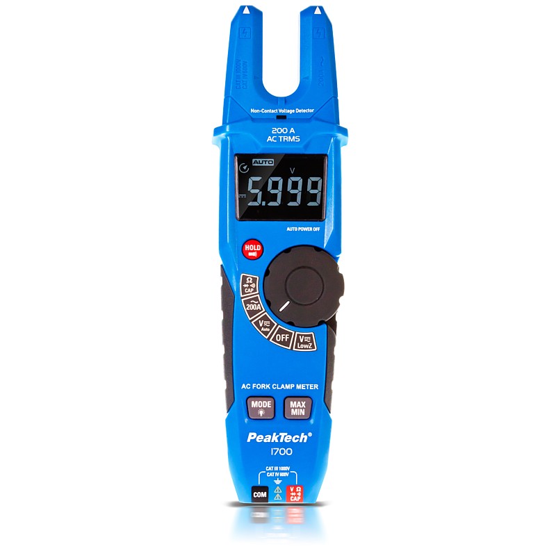 PeakTech® P 1700 Medidor de Pinza TRMS, 6000 cuentas, 200A AC 1000V