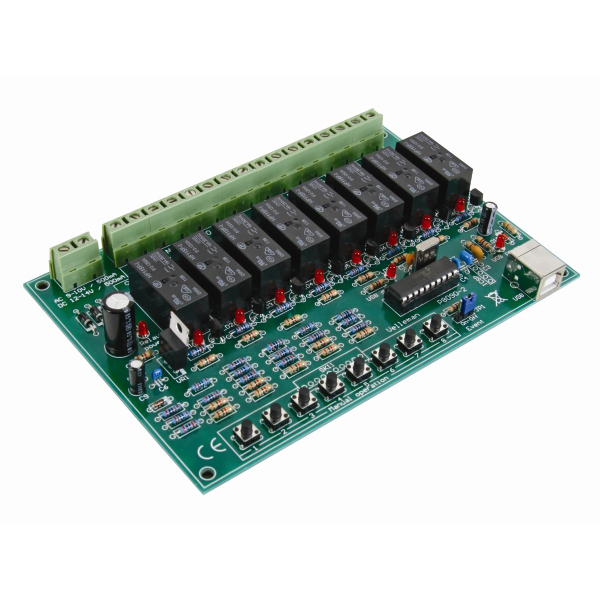 WMI8090 TARJETA RELE USB DE 8 CANALES
