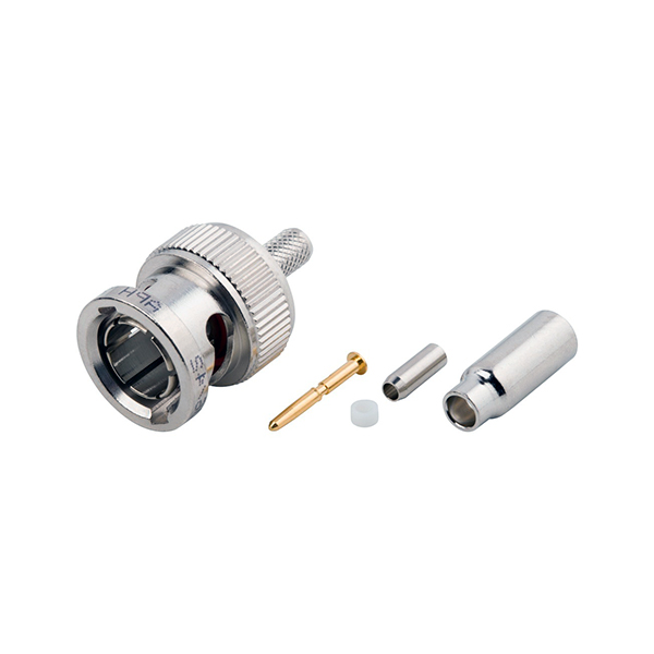 Conector BNC Macho RG174/FLEX3 Crimpar C/GUIA