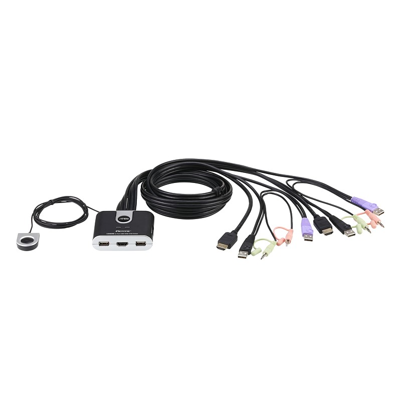 CS692 Conmutador KVM HDMI-USB 2 Puertos con audio