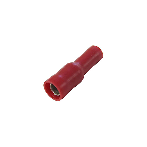 Cilindrico Hembra 4mm Rojo 0,25-1,65mm2