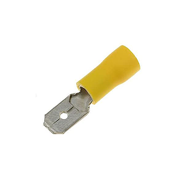 Faston Macho 6,3mm Pre-Aislado Amarillo 2,65-6,65mm2