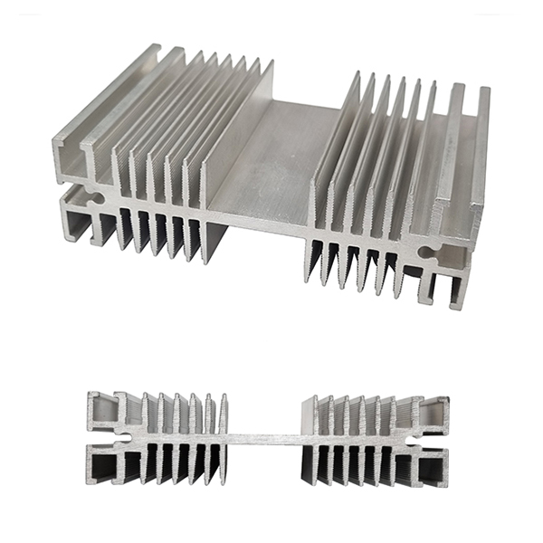 Radiador de aluminio con aletas, 115x75,5x33,5mm