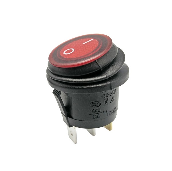 4159R Interruptor Estanco Redondo M20 Luminoso Rojo