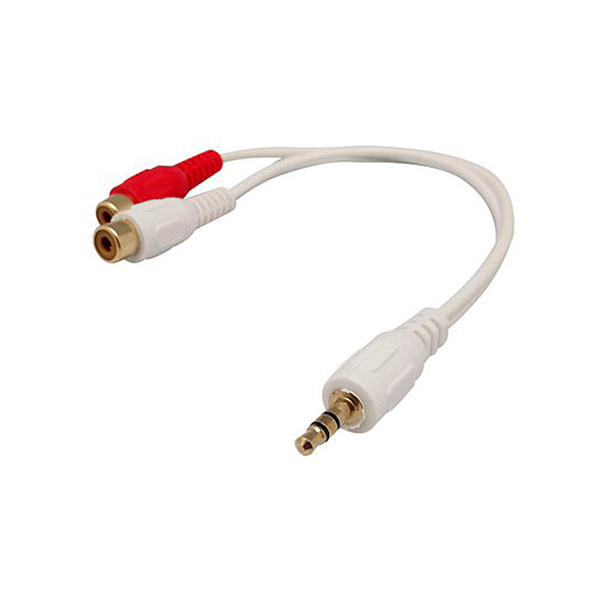 CONEXION JACK3,5ST/2RCA Hembra 0,20MT