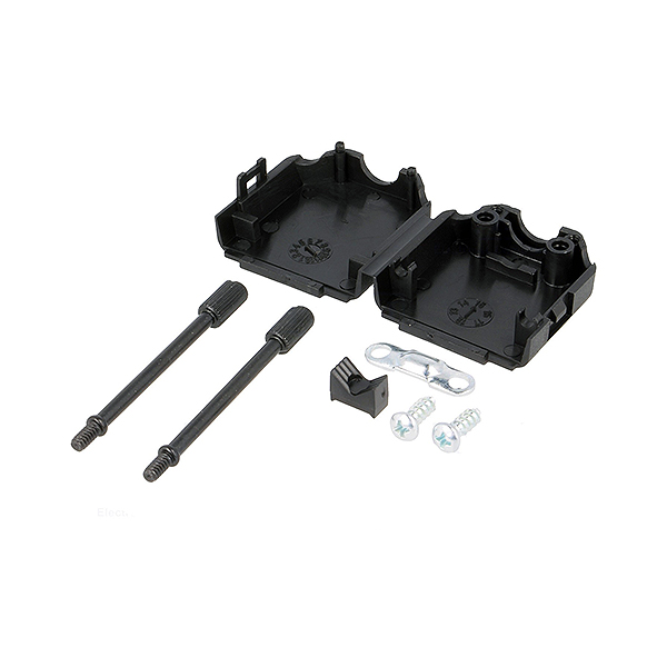 Carcasa DB9 Negra Tornillo Largo