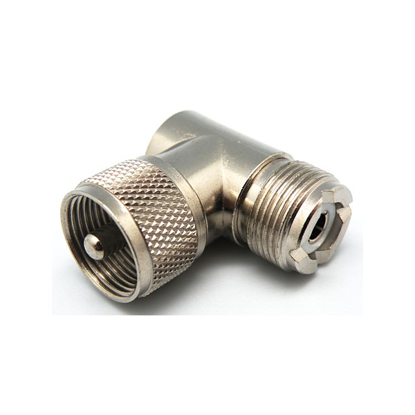 Adaptador UHF Macho/UHF Hembra Acodado