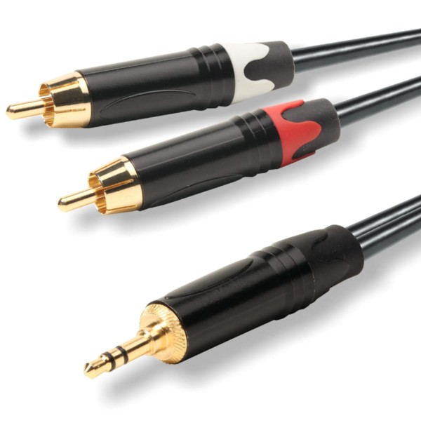 EK660503S Cable de Sonido Profesional JACK3,5St M - 2 RCA M 3mt