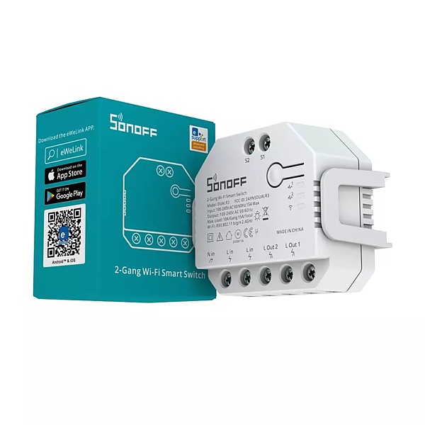 SONOFF DUALR3 Interruptor Inteligente 2 canales WiFi