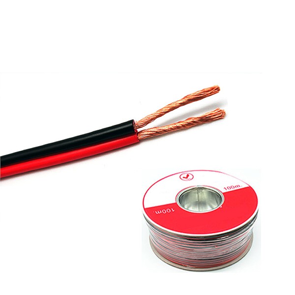 Cable de altavoz Rojo-Negro 2x2,00mm2 CCA (100mts)