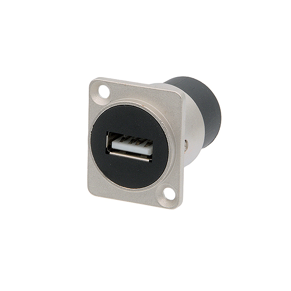 Adaptador USB-A a USB-B para panel (atornillado)