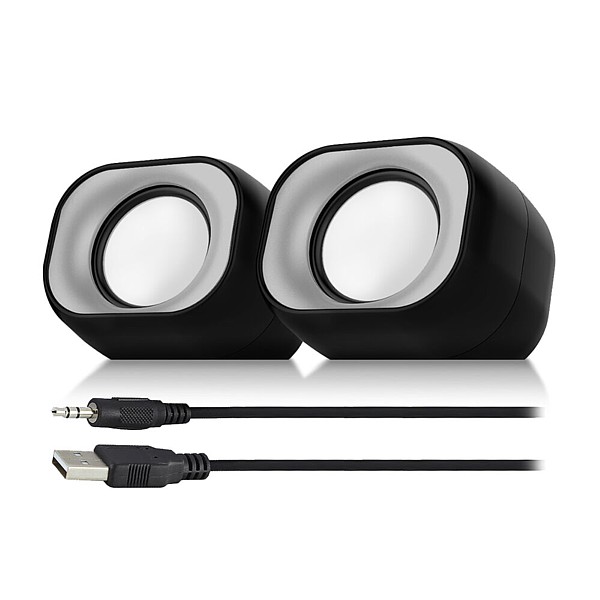 EM3513 Juego de altavoces 2.0 con alimentación USB para PC y portátil