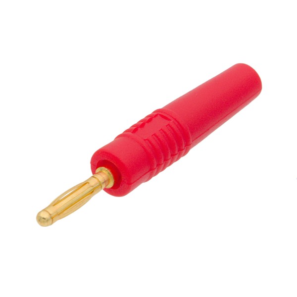 Banana 2mm Cuerpo de Silicona Rojo