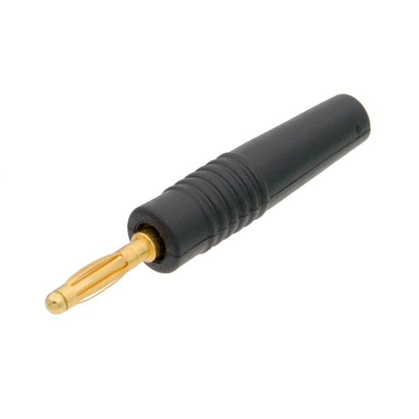 Banana 2mm Cuerpo de Silicona Negro