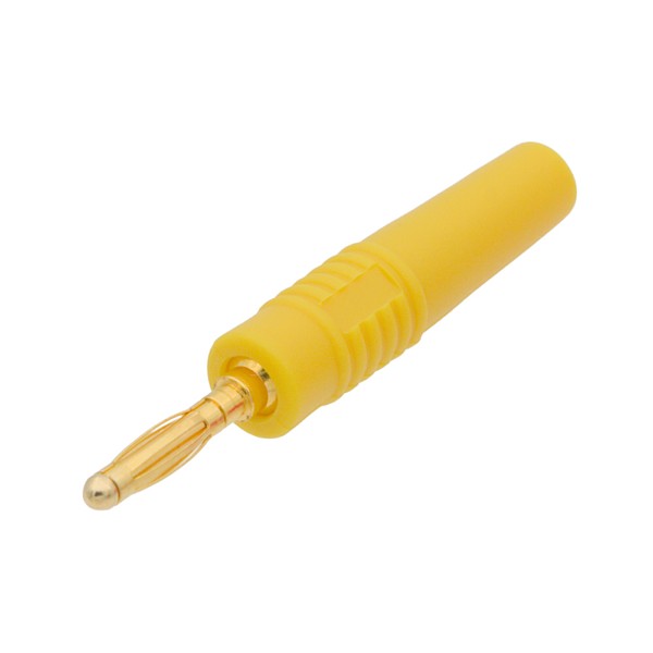 Banana 2mm Cuerpo de Silicona Amarillo