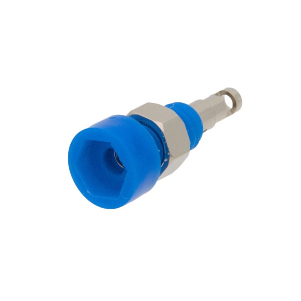 Hembrilla para banana de 2mm Azul soldar