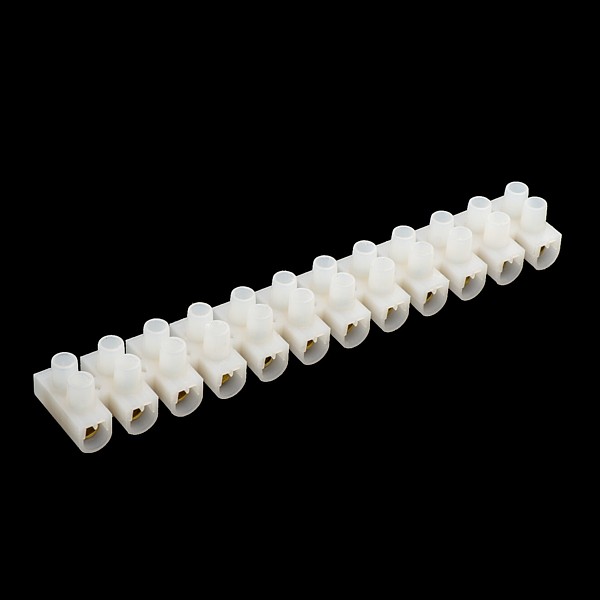 Regleta de empalme 6,0mm2 Blanca (12 clemas) 6A/380V