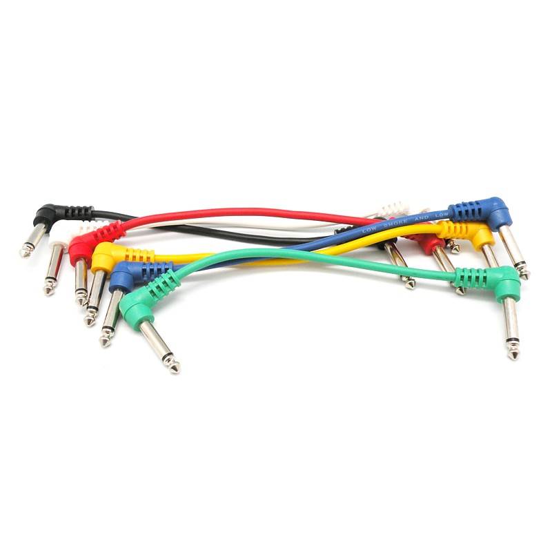 Juego Cables Patch Jack 6.35mm Mo 20cm (6 COLORES)