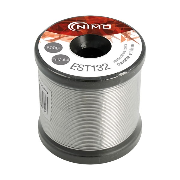 Hilo de estaño 1mm 500gr Trimetal Sn60Pb38Cu2 flux 2,2%