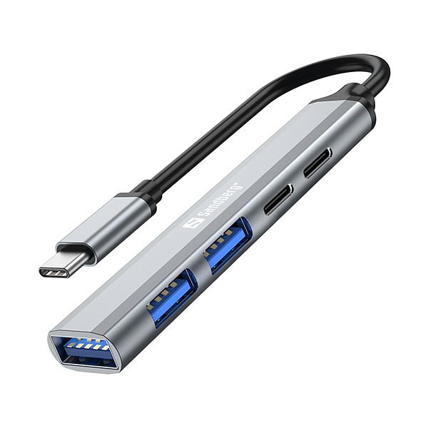 HUB Conversor USB-C a 3xUSB-A + 2xUSB-C