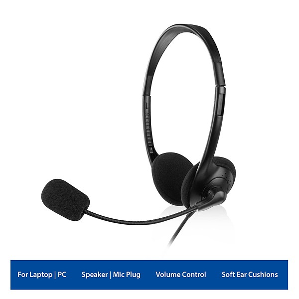 EW3563 Auriculares estéreo con micrófono y control de volumen