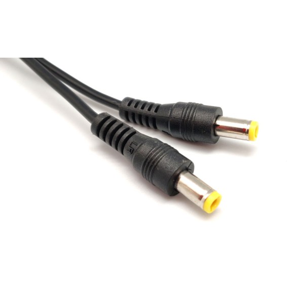 Cable Alimentación Jack 5,5x2,1mm Macho/Macho 1Mts