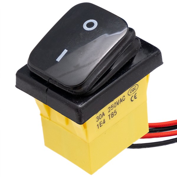 Interruptor Basculante 250V 30A IP68 Negro