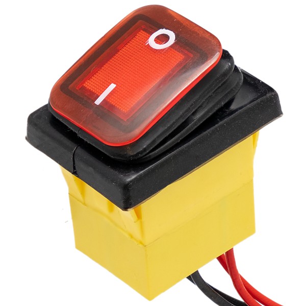 Interruptor Basculante 12V 30A IP68 Led Rojo