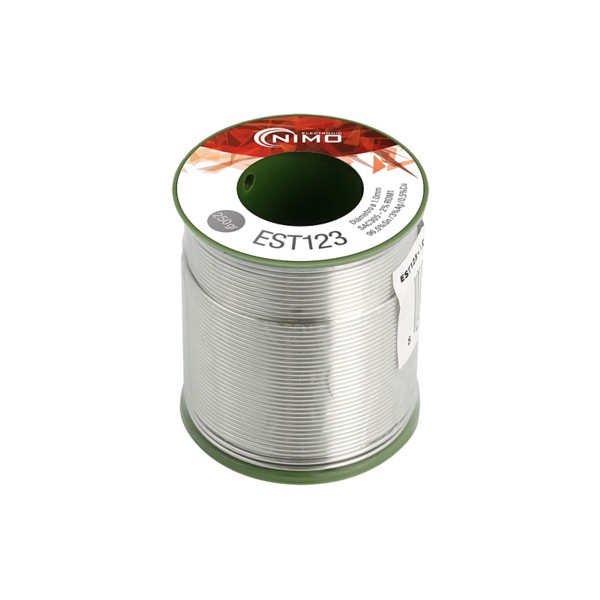 Hilo de estaño sin plomo 1mm 250gr Sn96,5 Ag3 Cu0,5 SAC305 Nimo