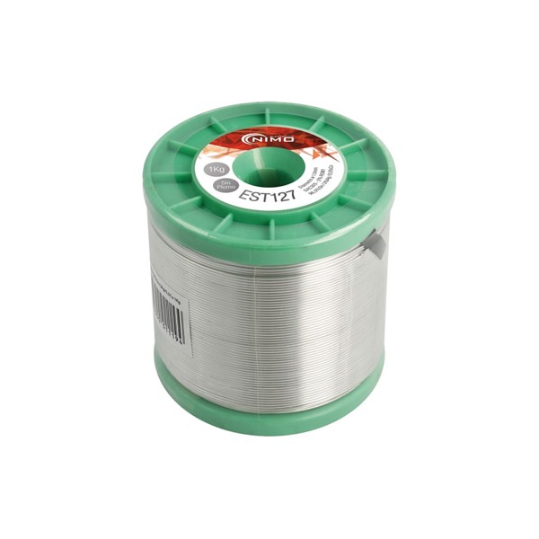 Hilo de estaño sin plomo 1mm 500gr Sn96,5 Ag3 Cu0,5 SAC305 Nimo