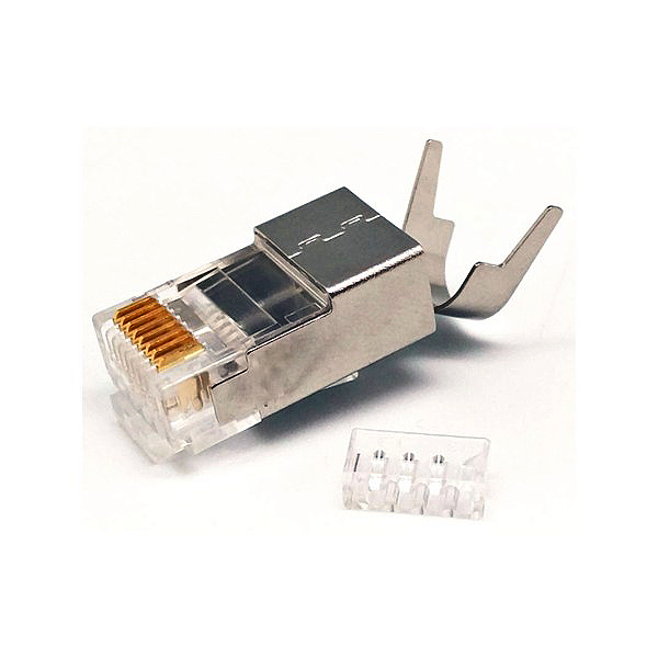 Conector RJ45 FTP Cat6A/Cat7/Cat7A/Cat8.1 con guia suelta