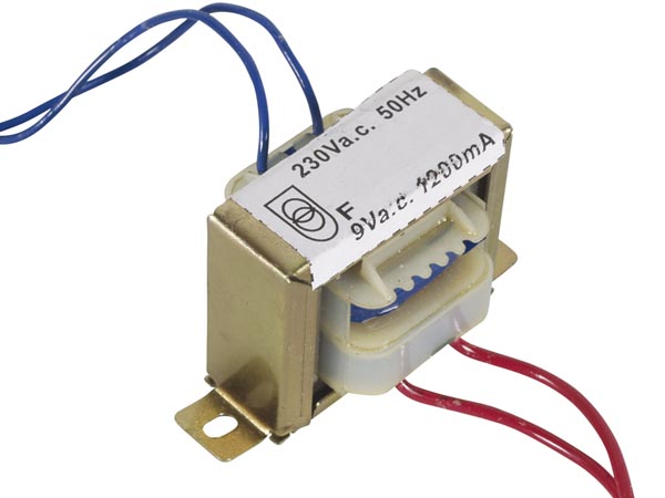 TRANSFORMADOR ALIMENTACION 9V/1,2A